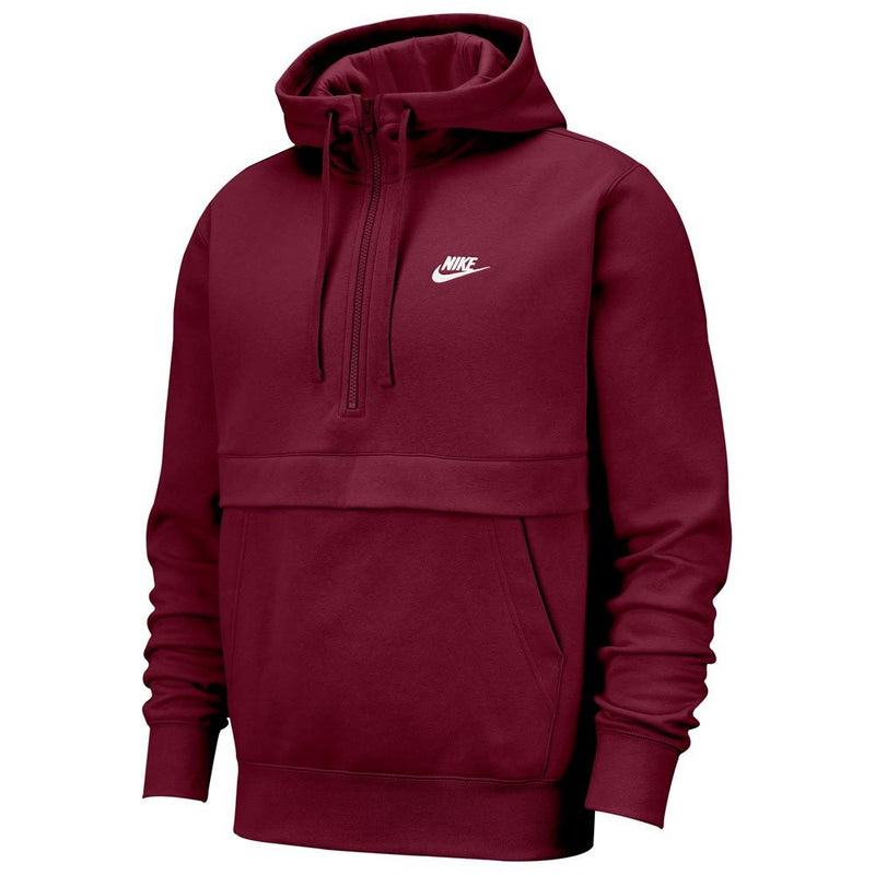 Nike Sportswear Club Fleece Men's 1/2-Zip Hoodie 'Beetrot/White'