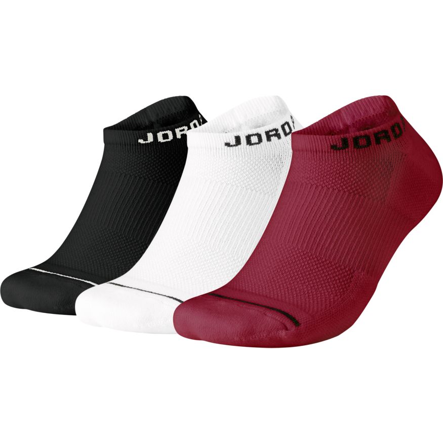 Jordan Everyday Max Unisex No-Show Socks (3 Pairs) 'Black/White/Red'