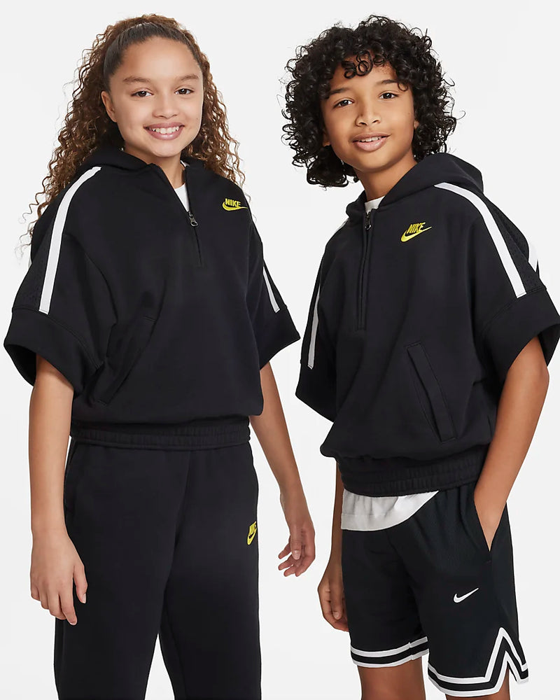 Nike Culture of Basketball Older Kids' (Boys') Short-Sleeve Basketball Hoodie 'Black'