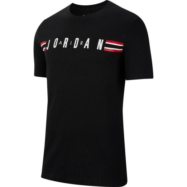 Jordan Air Short Sleeves Mens Crewneck 'Black/White/Red'