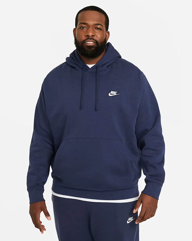 Nike Sportswear Club Fleece Pullover Hoodie 'Navy/White'