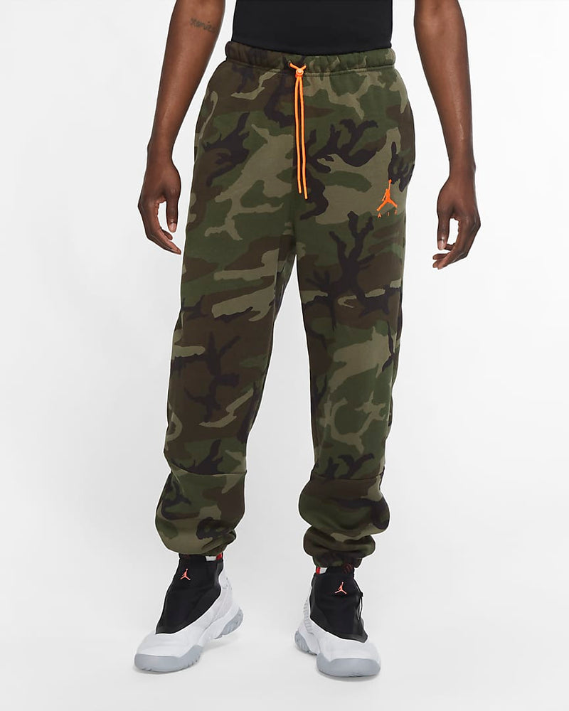 Men's Camo Fleece Trousers Jordan Jumpman Air 'Olive/orange"