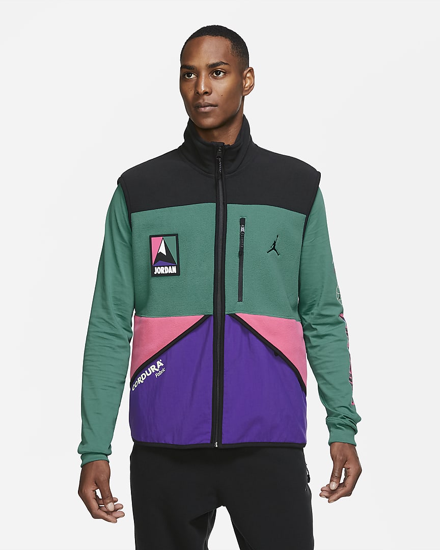 Jordan Winter Utility Men's Gilet  'Black/Green/Watermelon'