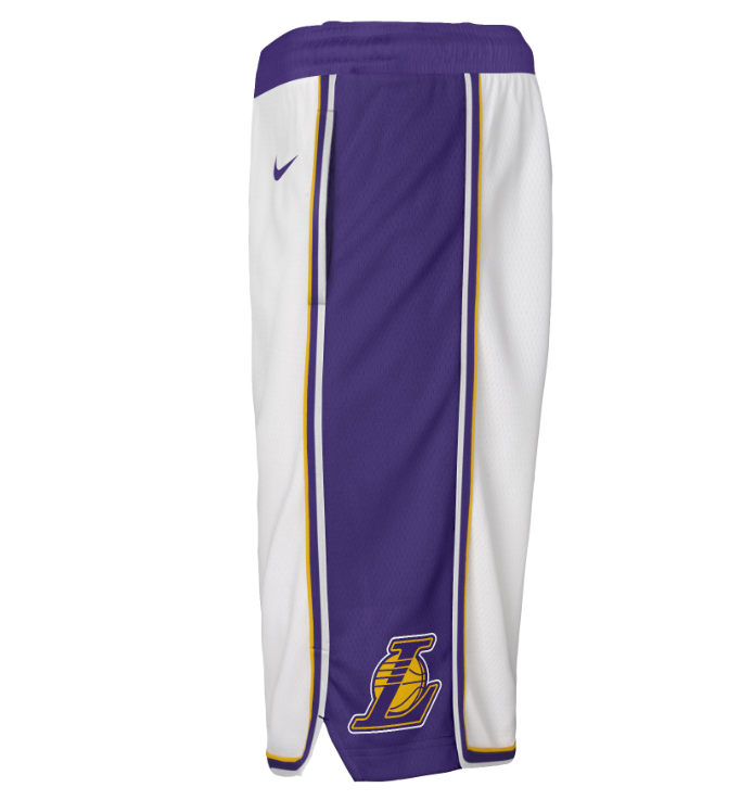 Los Angeles Lakers Association Edition 2020 Men's Nike NBA Swingman Shorts Kids 'White'