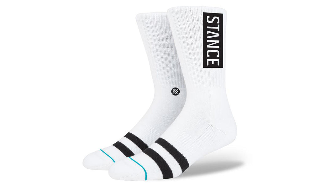 Stance OG Crew Socks 'White/Black'