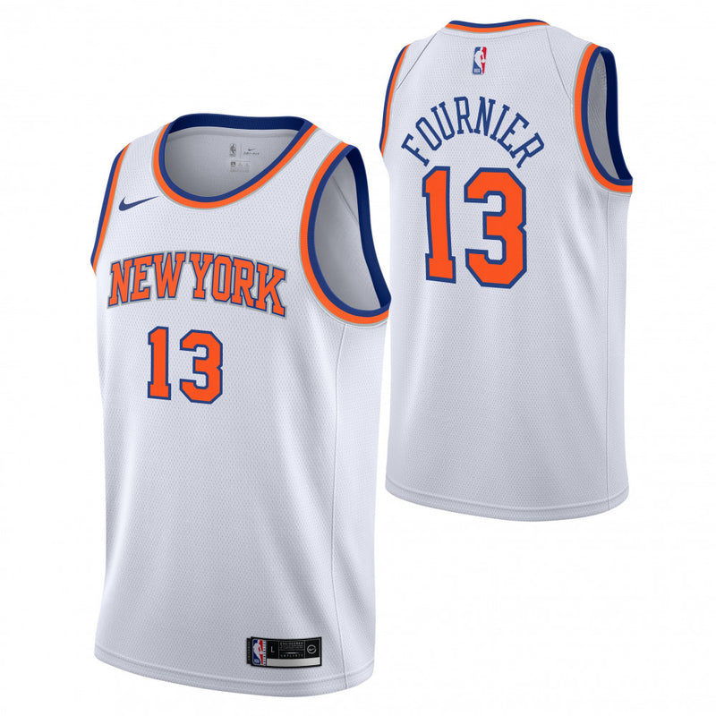 Nike NBA New York Knicks Evan Fournier Swingman Association Kids Jersey 'White/Orange'