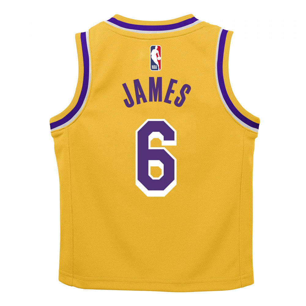 Nike NBA Los Angeles Lakers LeBron James Replica Icon Road Kids Jersey 'Amarillo'