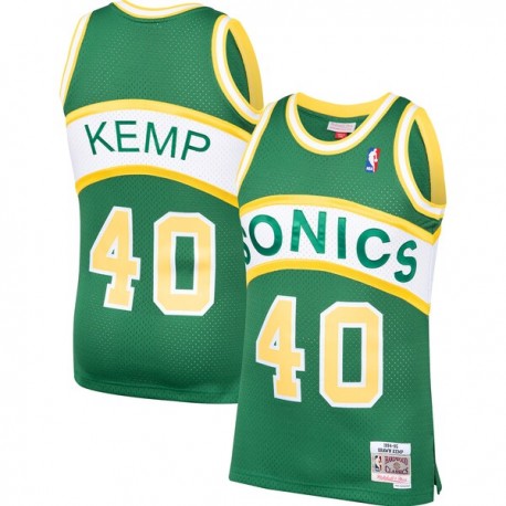 M&N Swingman Jersey 1994-95 Shawn Kemp #40 Seattle Supersonics 'Green'