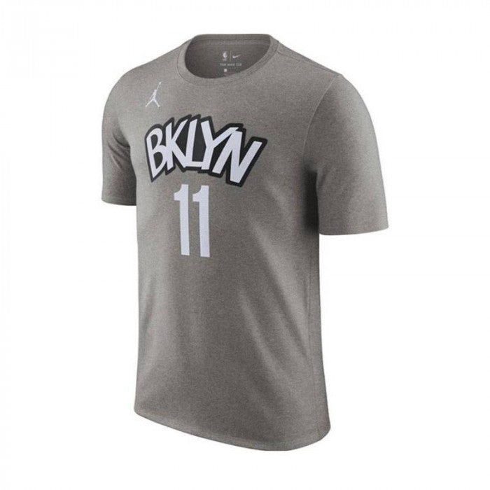 Brooklyn Nets Jordan Kids Name T-Shirt Kyrie Irving 'Grey'