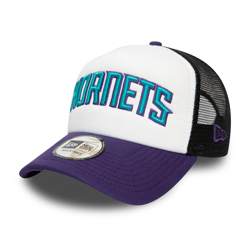 New Era A-Frame Trucker Snapback Charlotte Hornets 'White'